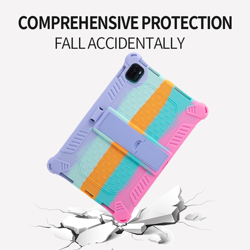 Ốp Máy Tính Bảng Bằng Silicon Mềm Có Giá Đỡ Cho Samsung Galaxy Tab S8 S7 11'' 2022 X700 T870