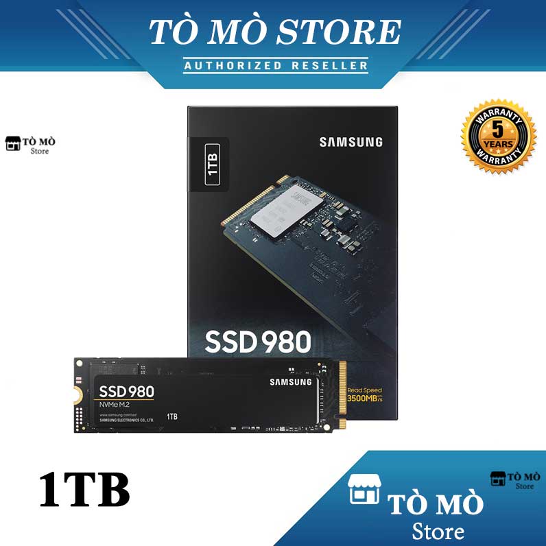 Ổ Cứng SSD Samsung 980 PCIe NVMe V-NAND M.2 2280 1TB MZ-V8V1T0BW bảo hành 5 năm