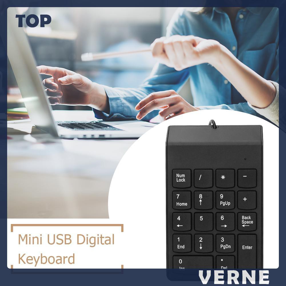 Bàn Phím Số Mini Có Dây Gồm 18 Phím Dùng Cho Laptop