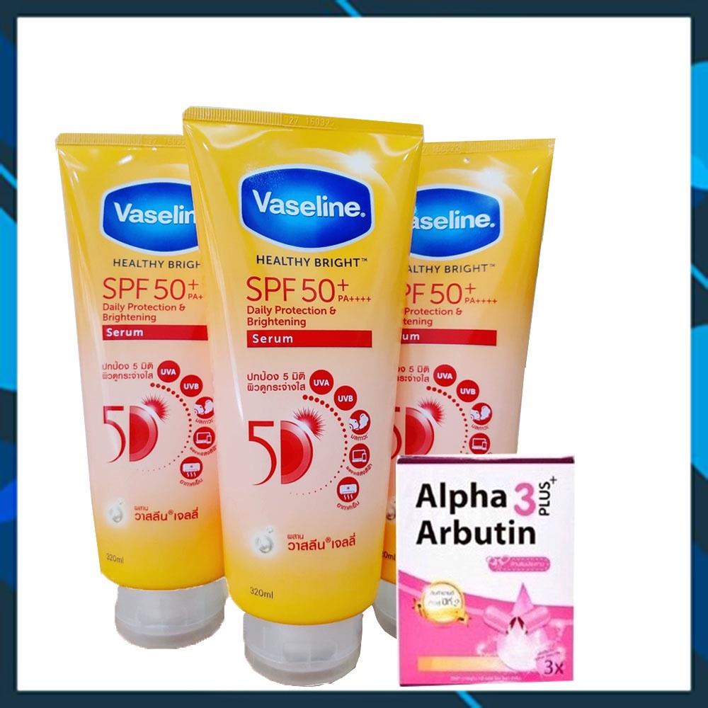 Kem dưỡng thể chống nắng Vaseline 50x 320ml - Dưỡng thể trắng da body