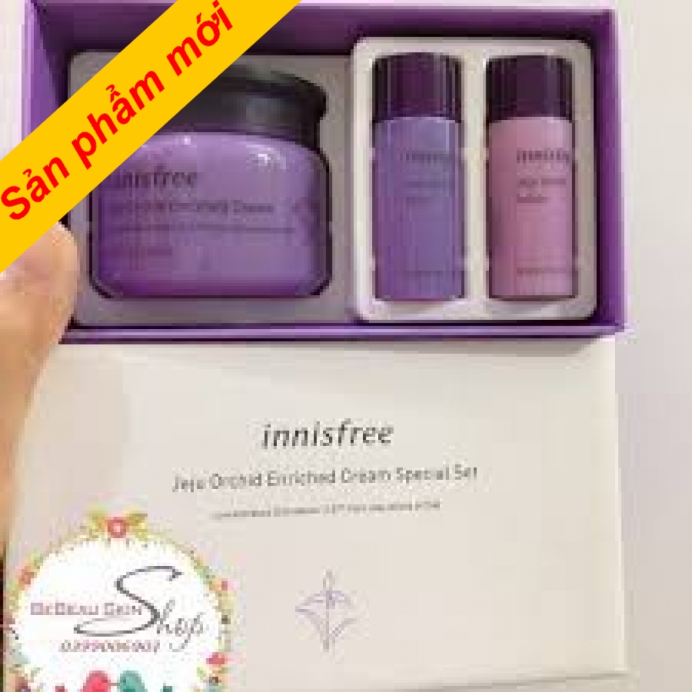 SET DƯỠNG DA CƠ BẢN CHIẾT XUẤT HOA PHONG LAN INNISFREE JEJU ORCHID ENRICHED CREAM SPECIAL SET