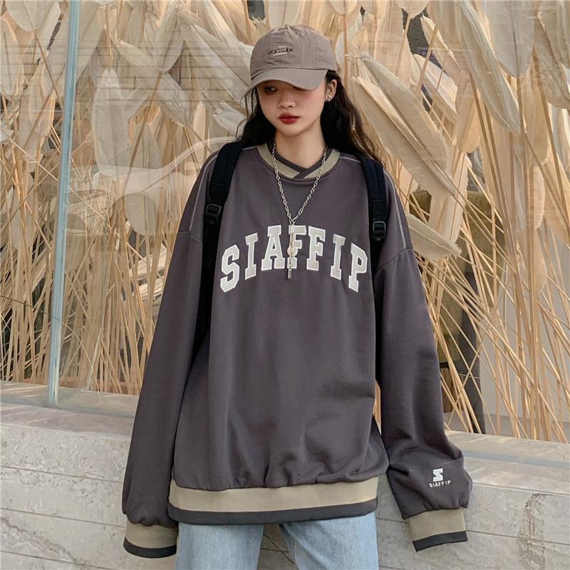 Áo sweater dáng rộng thời trang phong cách Hàn Quốc dành cho nữ