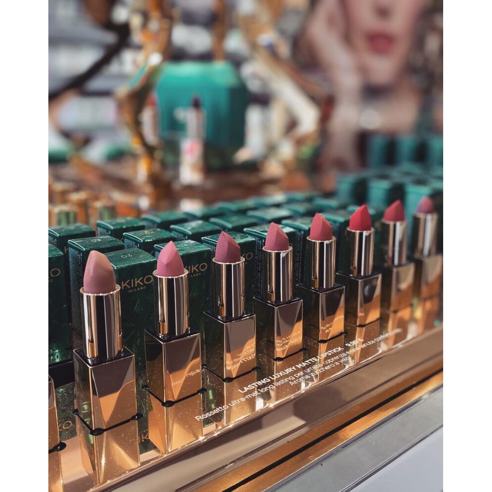 (Chuẩn Pháp-Son mới giá sale) Son lì KIKO Holiday Gems Lasting Luxury Matte Lipstick