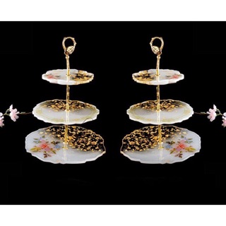 Bộ 3 khuôn làm resin khay tròn đựng bánh trang trí