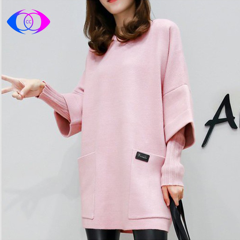 Áo Sweater dáng dài cổ tròn giả nhiều lớp kiểu Hàn Quốc thời trang mùa thu năng động20170828 | BigBuy360 - bigbuy360.vn