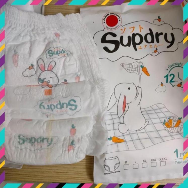 Tã bỉm SUPDRY cao cấp nội địa Trung quần dán size S72 M64 L58 M55 L52 XL46 XXL42 XXXL40