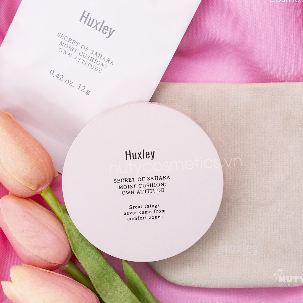 Phấn Nước Huxley Moist Cushion Own Attitude – Sand (12g) | BigBuy360 - bigbuy360.vn