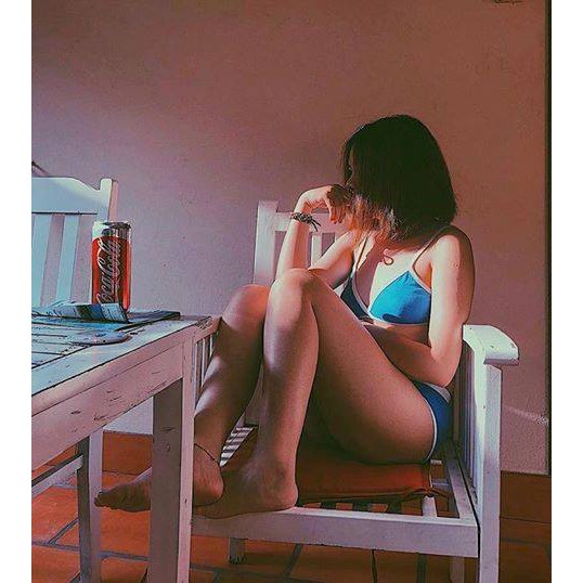 Set bikini vàng viền trắng | BigBuy360 - bigbuy360.vn