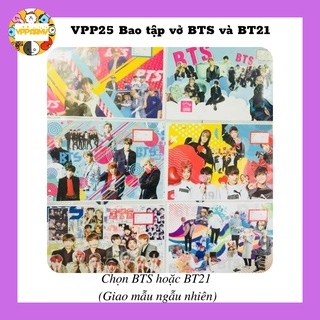[VPP ARMY] VPP25 1 xấp bao tập vở gồm 10 tờ hình ảnh nhóm nhạc BT21 - BTS
