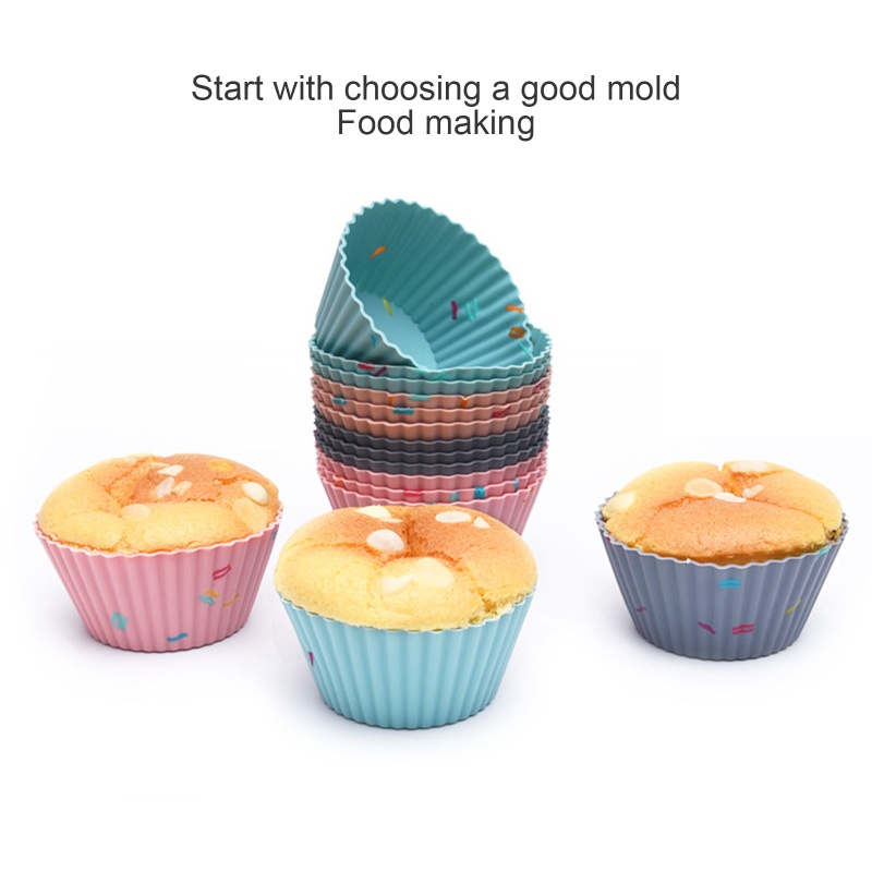 Bộ 6 Cốc Silicone Không Chứa BPA Dùng Làm Bánh Tiện Dụng