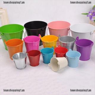 Xô kim loại mini nhiều màu trang trí tiệc
