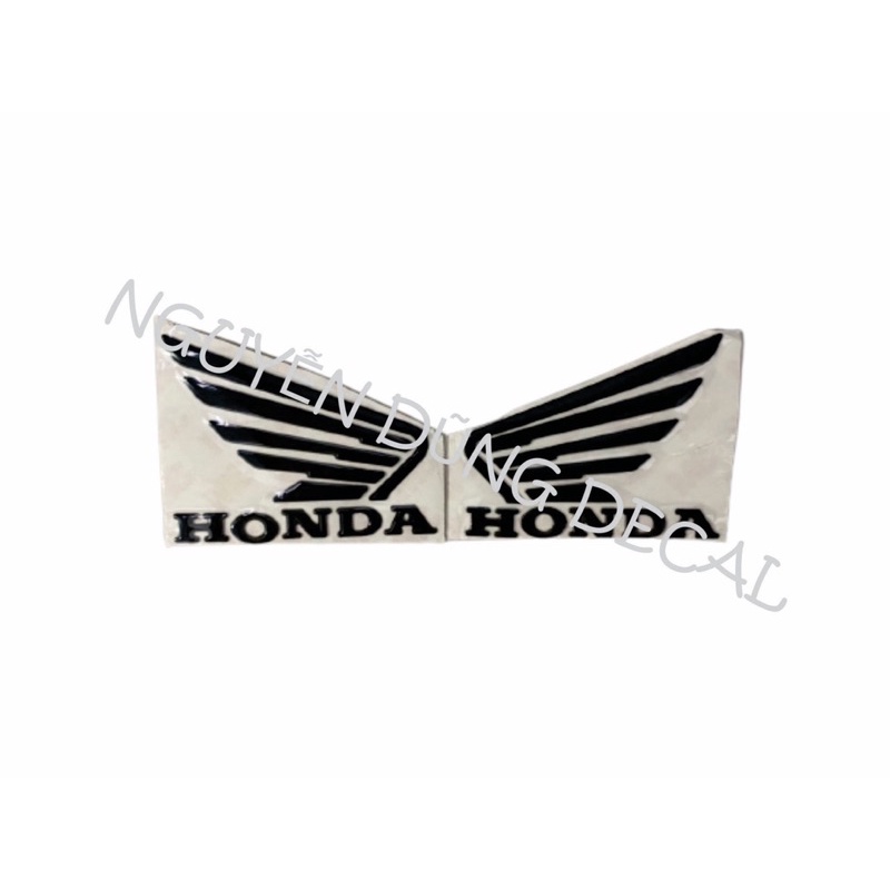 Cặp cánh chim Honda crom màu đen_Nguyễn Dũng Decal