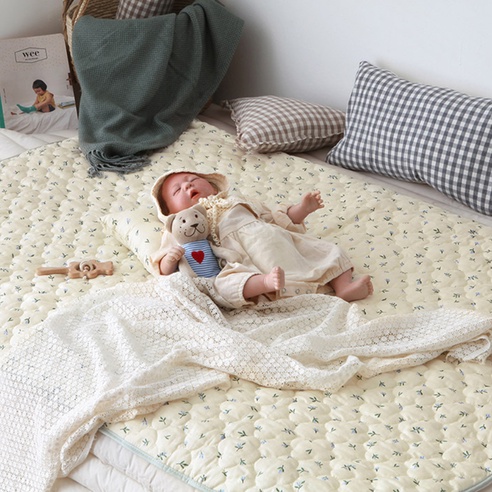 Thảm lót vải chống thấm prielle vải bông chống thấm cho bé