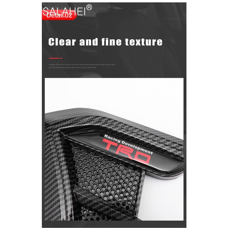 FENDER Set 2 Miếng Dán Trang Trí Xe Hơi Bằng Sợi carbon