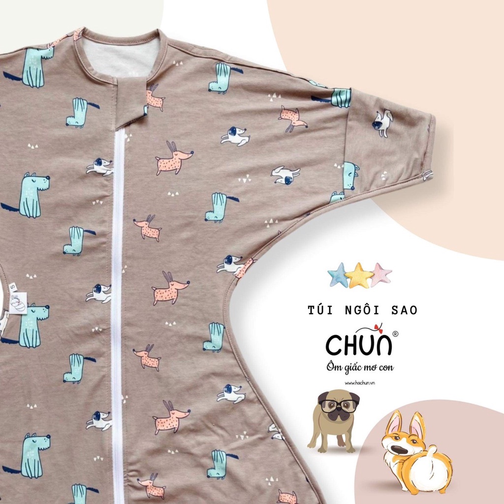 Túi ngủ ngôi sao 1 lớp Chũn Cocoon cho bé từ 4 tháng