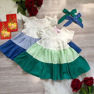 💚💙 ĐẦM SOFIA CANDY BA TẦNG PHỐI MÀU 💙💚