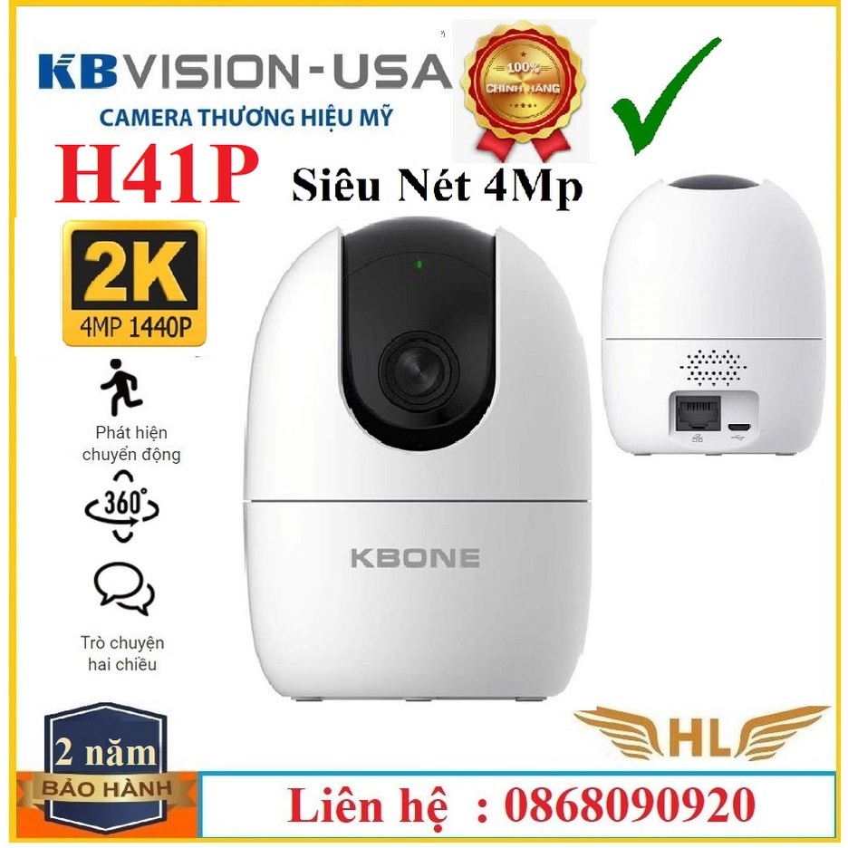 Camera Wifi Không Dây Xoay 360 Ngoài Trời  Kbone KN-S25F Có Màu Đêm ,Kbone KN-S45F 4Mp 2K,Kbone H41P 4Mp-Hàng Chính Hãng