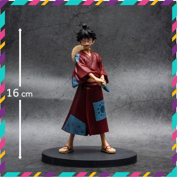 Mô Hình One Piece Vương Quốc Wano Luffy, Zoro, Usop, Sanji, Nami, Brook, Choper - Cao 20cm- Mô Hình Figure