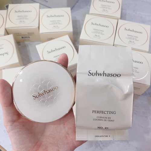 Phấn nước che phủ hoàn hảo Sulwhasoo Perfecting Cushion Ex Fullbox (Hộp15gr tặng kèm 1 lõi refill 15gr)