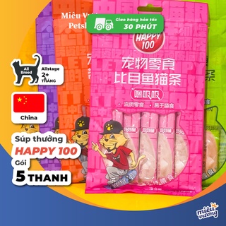 Súp thưởng Wanpy Happy 100 cho mèo [Túi 5 thanh]