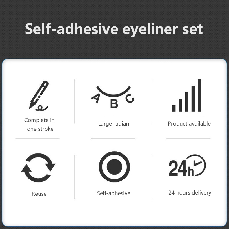 Set Ba Cặp Lông Mi Giả Từ Tính Kèm Bút Kẻ Mắt Dạng Lỏng 3D