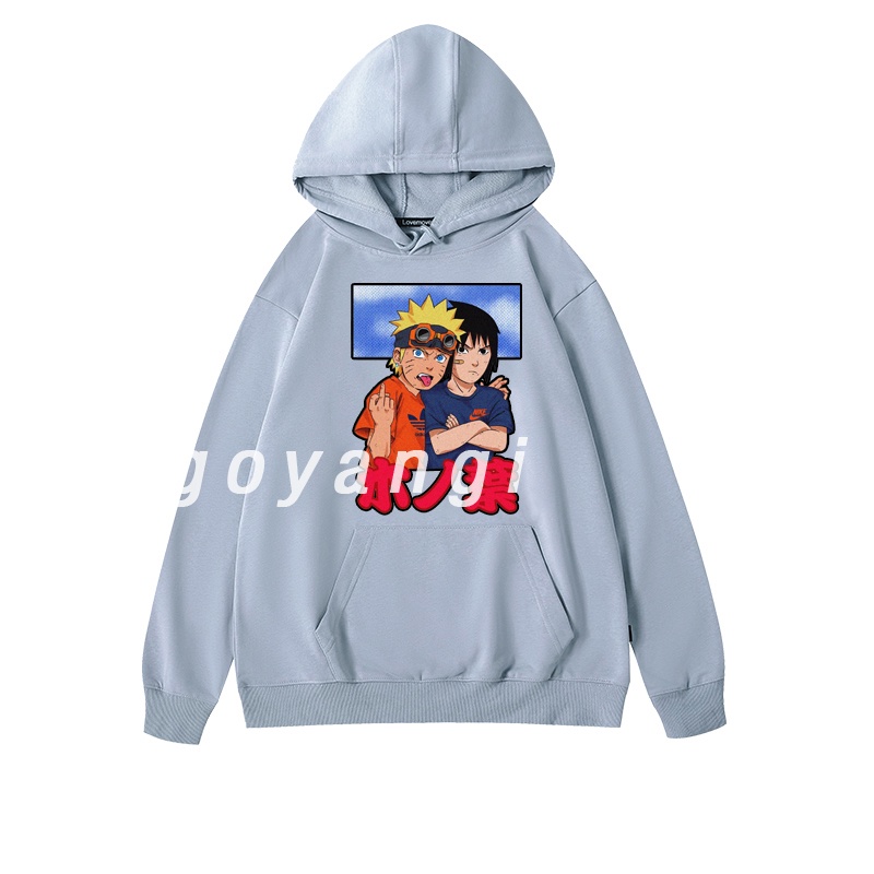 Áo Hoodie GYG Unisex NarutoxSasuke 5 Form Rộng Oversize Phong Cách Hàn Quốc