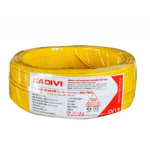 Dây điện đơn Cadivi 1.5 lẻ 1m
