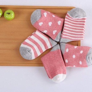 Vớ Chân Cao Cổ Robibabi Set 5 Đôi Cho Bé