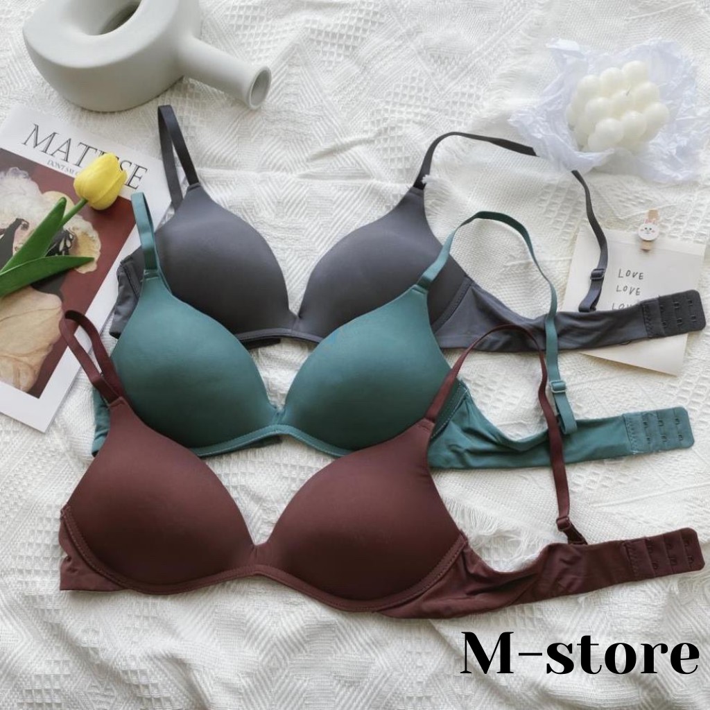 Áo Lót Đúc Su Lụa Đệm Mỏng, Không Gọng Chống Lộ Viền BR06_ M-store | BigBuy360 - bigbuy360.vn