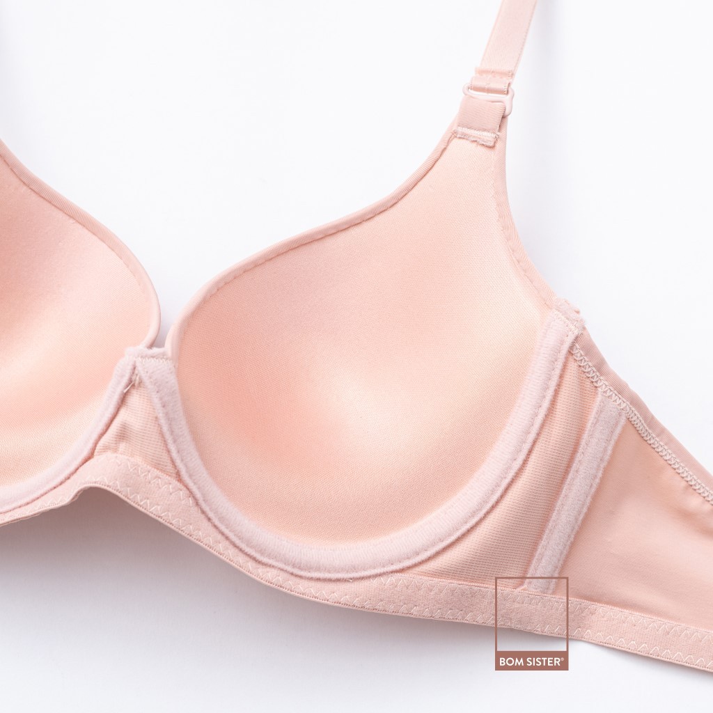 Áo lót mút vừa có gọng cúp xéo màu trơn nâng ngực tự nhiên BOM SISTER A8868 | BigBuy360 - bigbuy360.vn