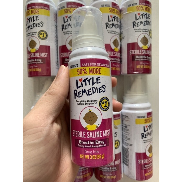 Bình xịt mũi cho trẻ sơ sinh Little Remedies Sterile Saline Mist 85ml