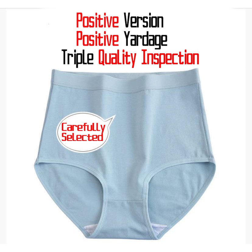 Quần Lót Cotton Lưng Cao Kháng Khuẩn Thoáng Khí 6 Màu Tùy Chọn Size M-3xl Cho Nữ