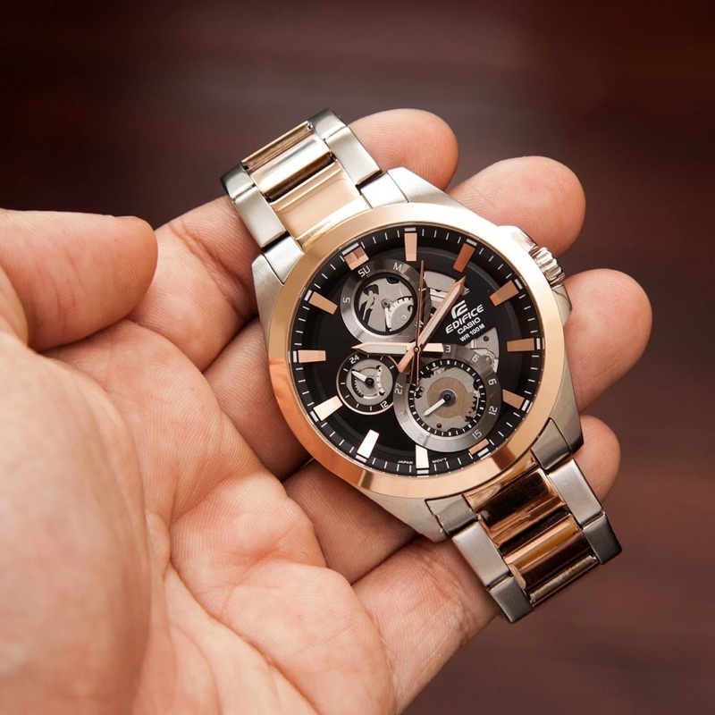 ĐỒNG HỒ NAM CHÍNH HÃNG CASIO EDIFICE ESK-300SG-1A - SIÊU PHẨM KIỆT TÁC CƠ KHÍ CỦA CASIO