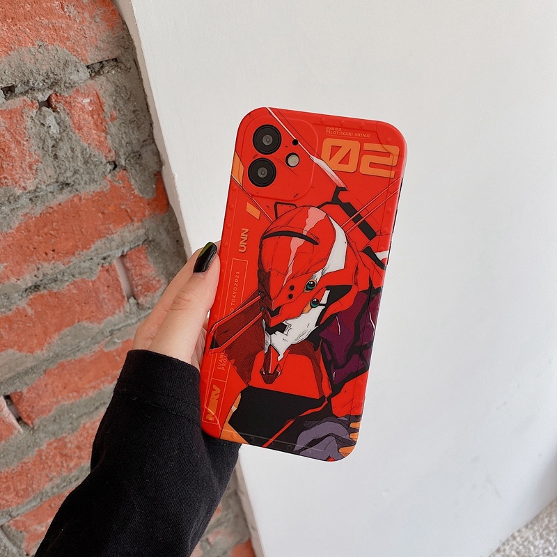 Ốp Cartoon Neon Genesis Evangelion Case Iphone 15 Pro Max 14 13 12 Pro 11 TPU Soft Cover