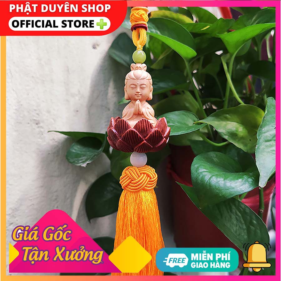 Dây treo oto tượng phật phong thủy 45cm, Mang may mắn, Tài lộc, Bình an - Phatduyenshop