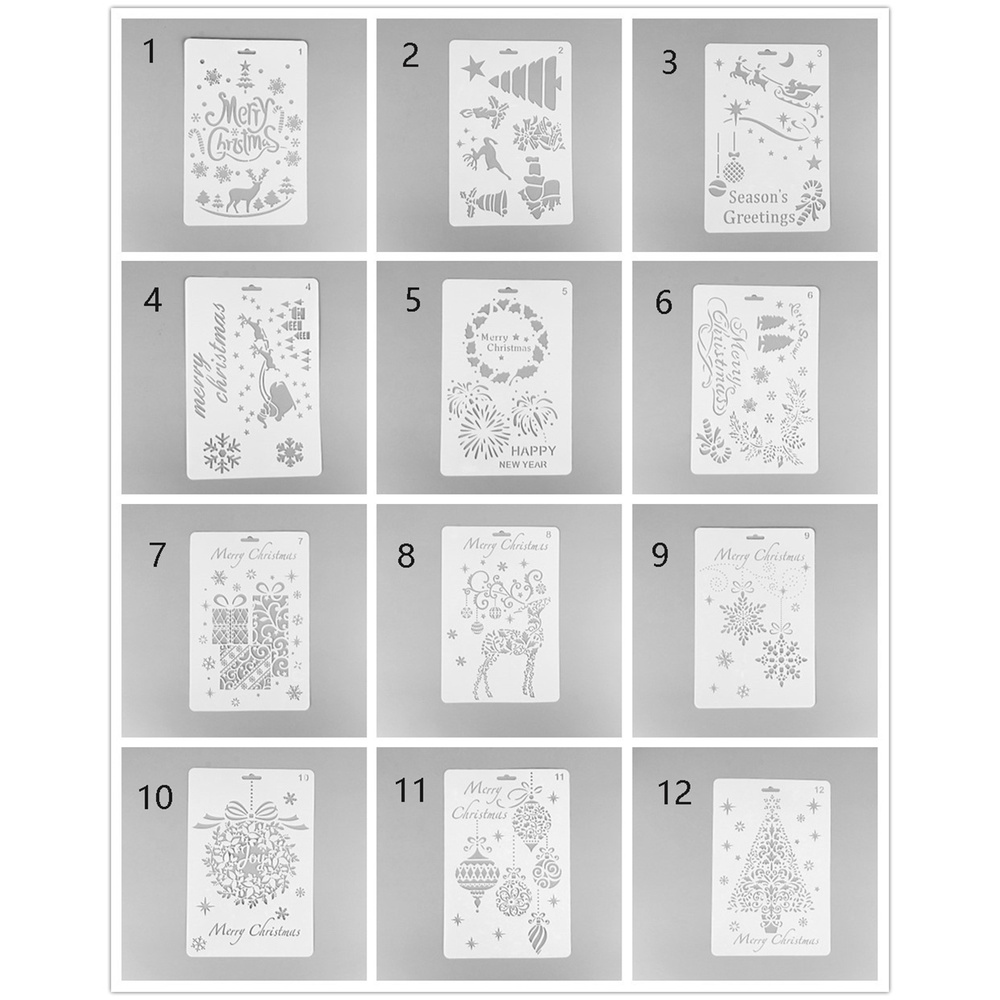 Khuôn vẽ mẫu trang trí album ảnh/đồ thủ công chủ đề giáng sinh