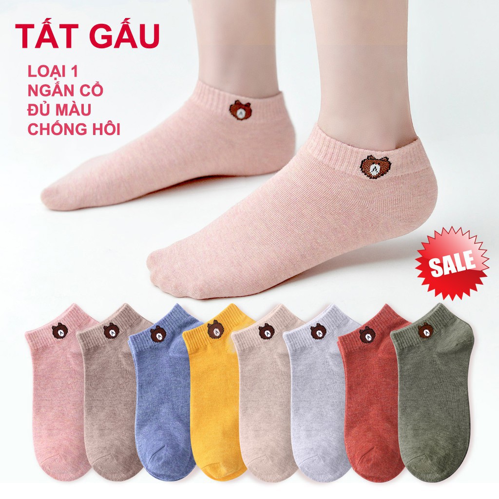 [❤️RẺ VÔ ĐỊCH]Combo 10 Đôi Tất Gấu HÀN QUỐC Siêu Hot Đủ Màu
