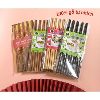 Đũa gỗ Khang Lộc Vương / Đũa dừa, gỗ cẩm lai trơn, sao đá, đen trơn