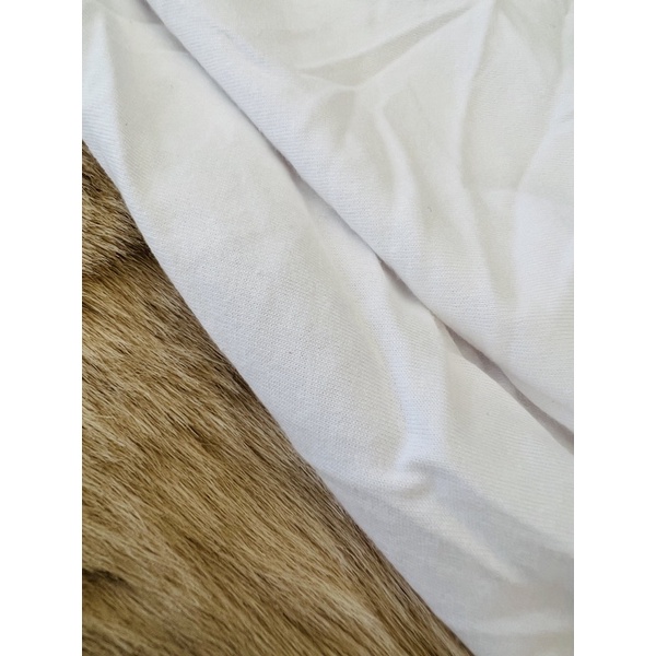 Vải thun cotton 2c màu trắng tinh
