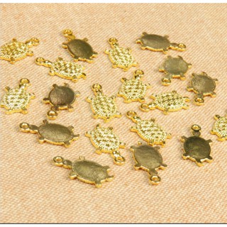 mặt Cầu tài lộc Rùa Vàng mini nhỏ 2 cm May Mắn Phong Thuỷ bỏ ví, , mang lại may mắn