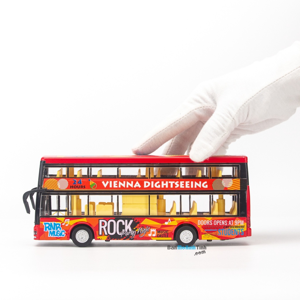 Mô hình xe buýt đồ chơi 2 tầng 1:36 Ty model