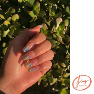 NAILBOX -Bộ móng giả Hologram hồng siêu xinh - Dùng được nhiều lần