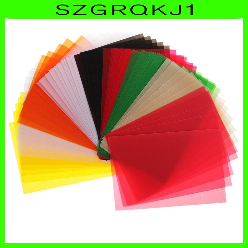 50 Giấy Mờ 15x10cm Nhiều Màu Tự Làm Thẻ Thủ Công