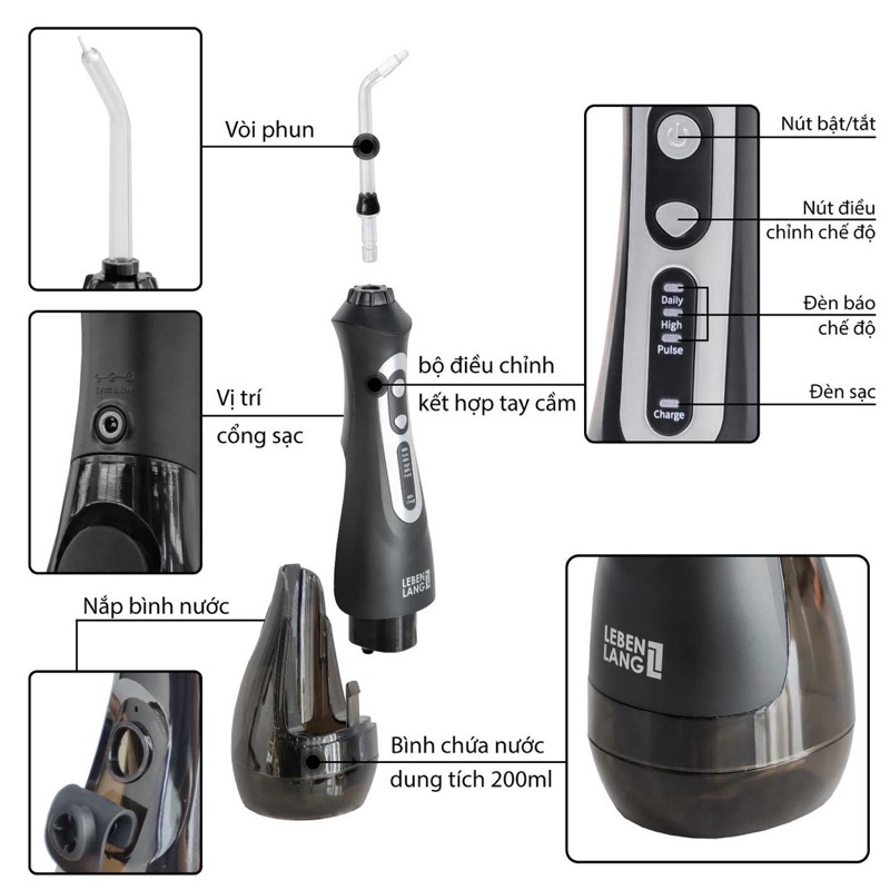 [LEBEN LANG] MÁY TĂM NƯỚC - LBT1486S - LBT1486W