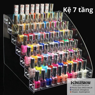 Kệ đựng sơn móng, mực xăm, phụ kiện, mỹ phẩm, trưng bày son bằng mica 7 tầng