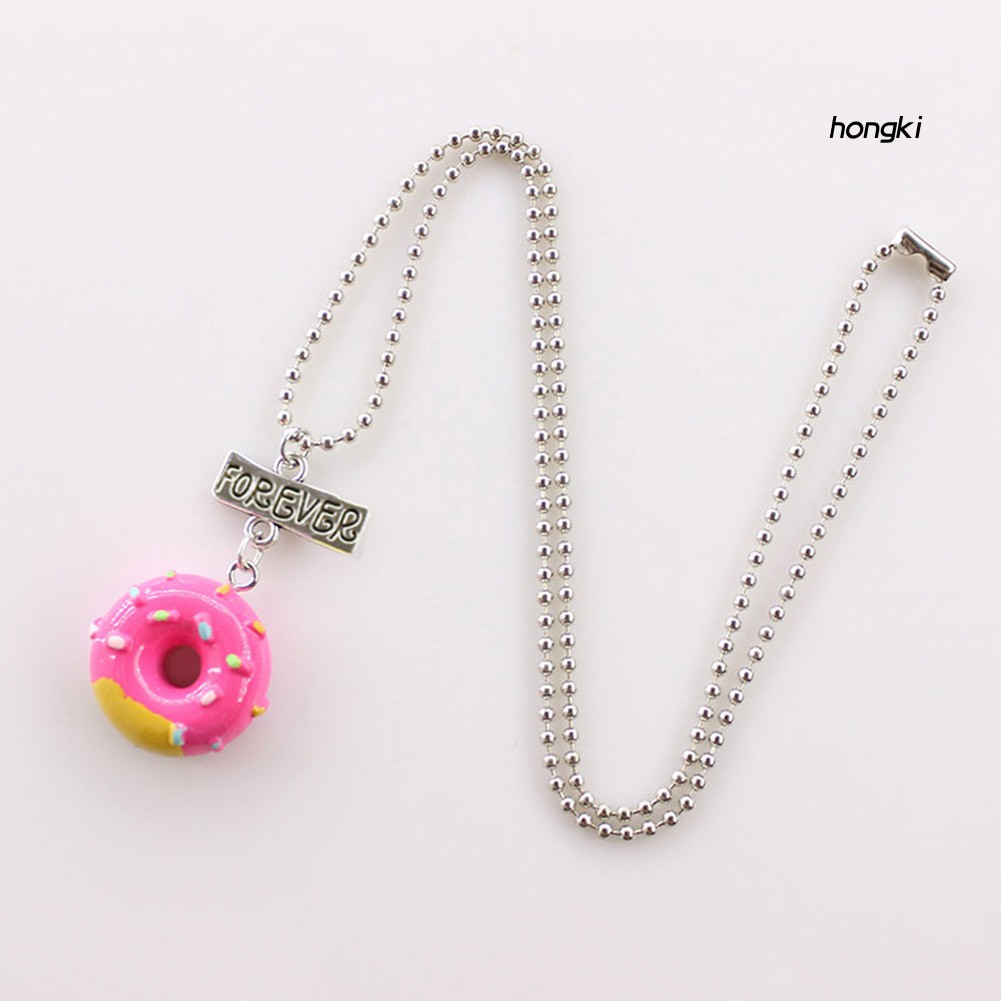 (Hàng Mới Về) Set 3 vòng cổ Tình Bạn Mặt Hình Bánh Donut Xinh Xắn