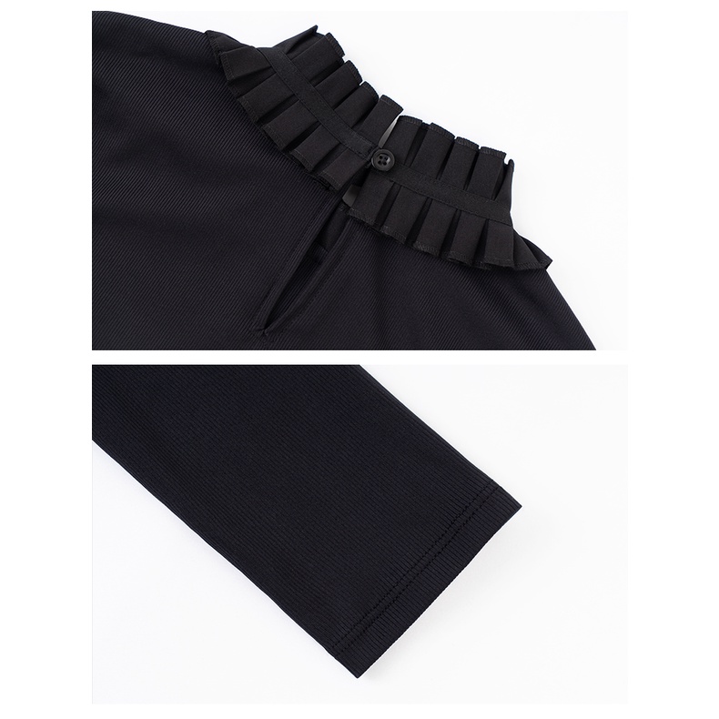 Áo Thun Tay Dài Cổ Ren Dáng Ngắn Phong Cách Hàn Quốc Thời Trang Mùa Thu Cho Nữ Chơi golf Jersey AC3A