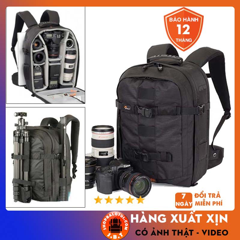 Balo máy ảnh DSLR LOWEPRO RUNNER 350AW, Balo đựng máy ảnh có ngăn laptop chất vải chống nước tốt