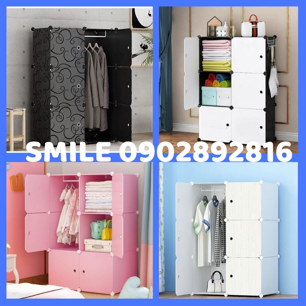 [MẪU MỚI] TỦ NHỰA ĐA NĂNG LẮP GHÉP THÔNG MINH 6 Ô ĐỰNG ĐỒ QUẦN ÁO (chọn hình theo phân loại)