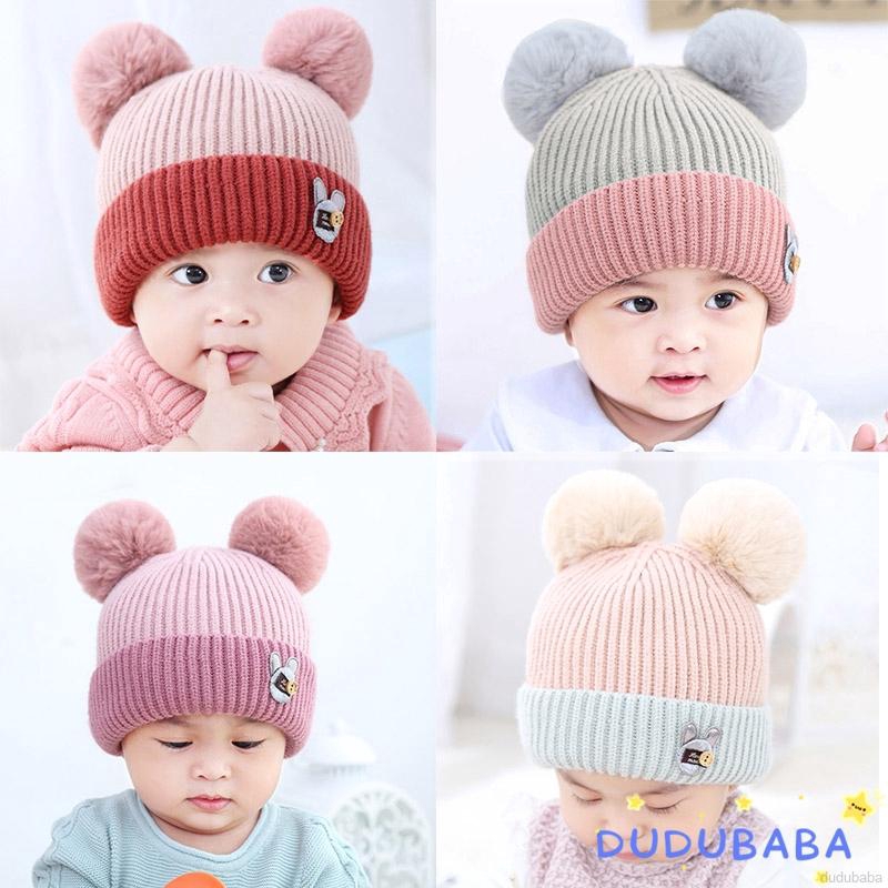 Nón len ấm áp hình gấu con đáng yêu dành cho các bé